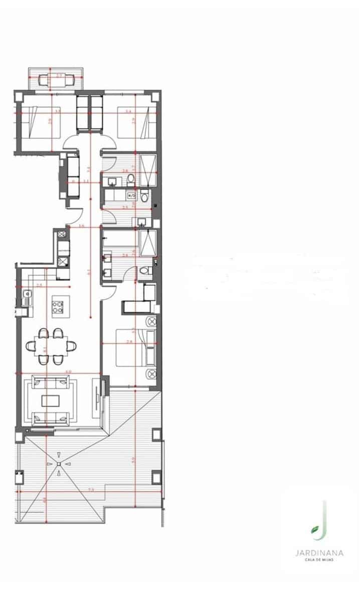 3 Zimmer Apartment zu verkaufen in La Cala de Mijas mit Pool Garage - 749.000 € (Ref: 9564897)