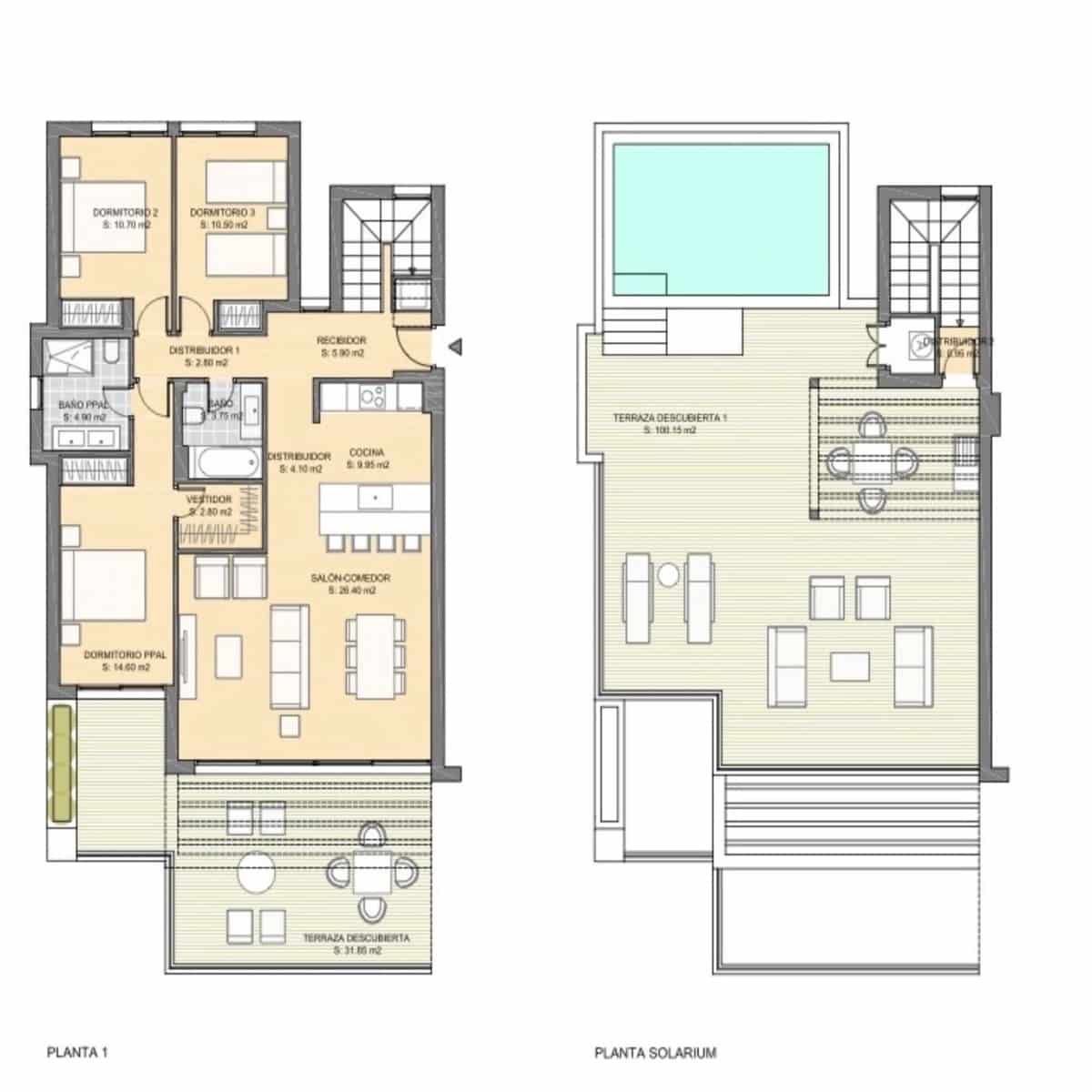 3 sovrum Takvåning till salu i Marbella med pool garage - 1 150 000 € (Ref: 9582470)