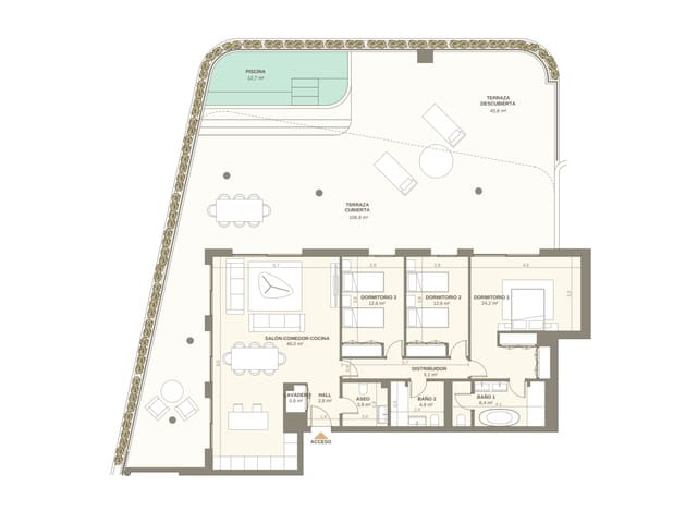 3 soverom Leilighet til salgs i San Pedro de Alcantara, Marbella med svømmebasseng garasje - € 1 688 400 (Ref: 9949469)