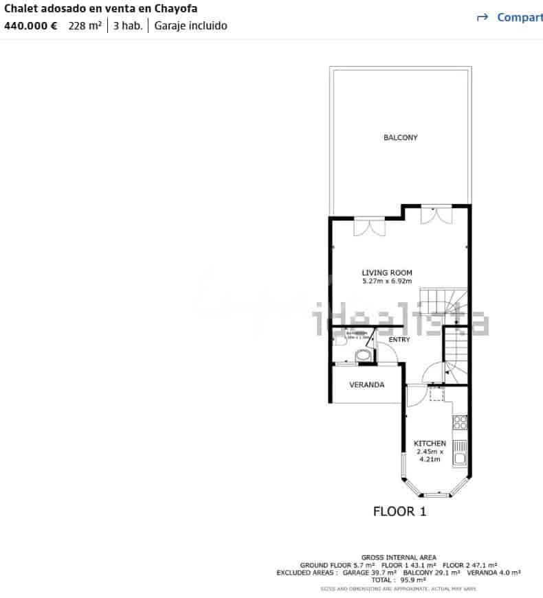 3 bedroom Townhouse for sale in Chayofa - € 440,000 (Ref: 8830371)