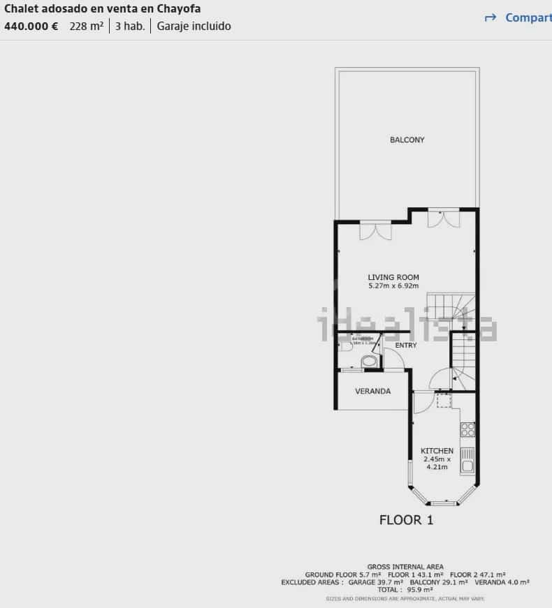 3 slaapkamer Huis te koop in Chayofa - € 440.000 (Ref: 8830371)