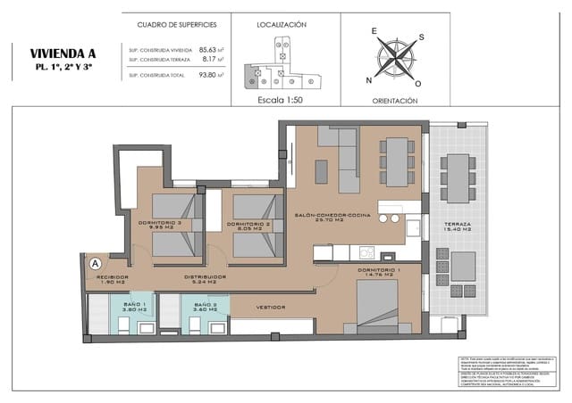 3 bedroom Apartment for sale in Santa Pola with pool garage - € 295,000 (Ref: 9844089)