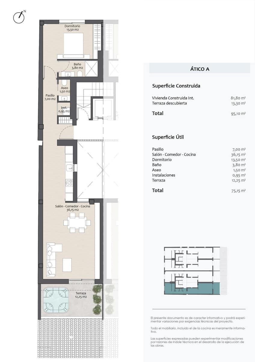 1 quarto Penthouse para venda em Altea com garagem - 490 000 € (Ref: 9844096)