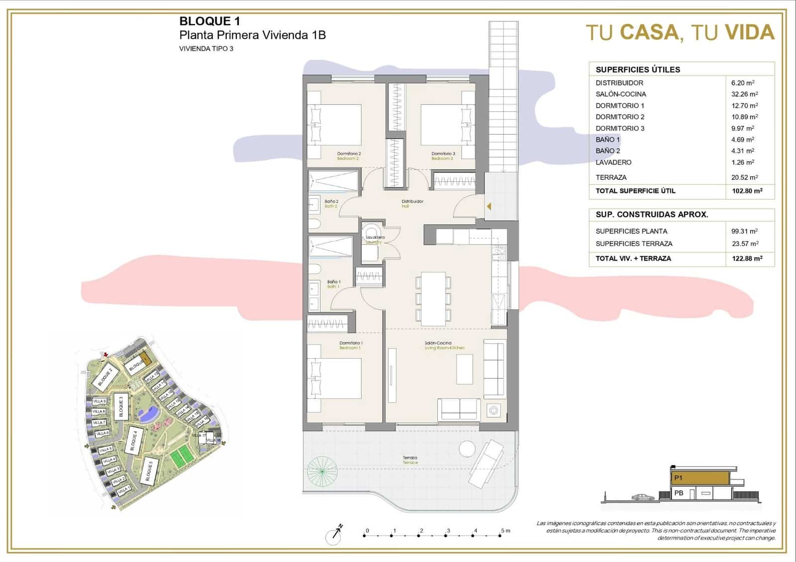 3 bedroom Apartment for sale in Finestrat with pool garage - € 475,000 (Ref: 9844103)