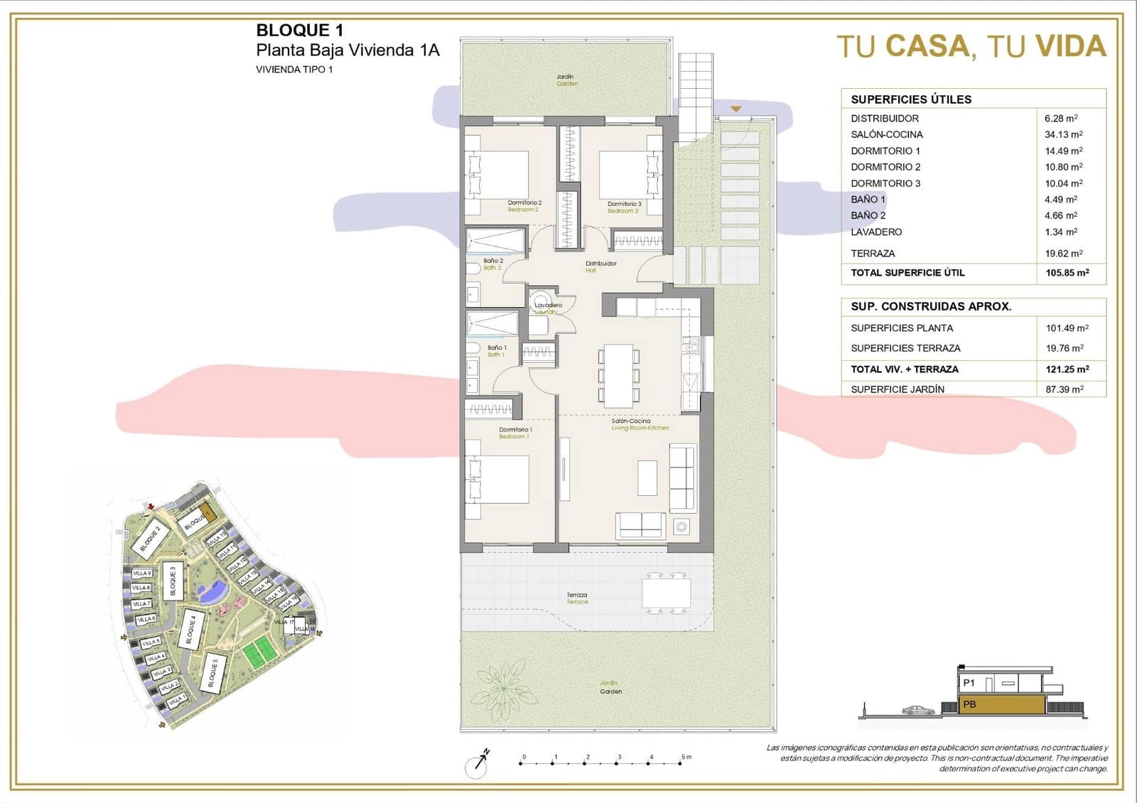 3 bedroom Apartment for sale in Finestrat with pool garage - € 475,000 (Ref: 9844103)