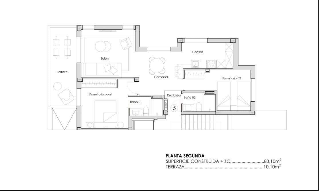 2 Zimmer Apartment zu verkaufen in Los Alcazares mit Pool - 281.900 € (Ref: 9844109)