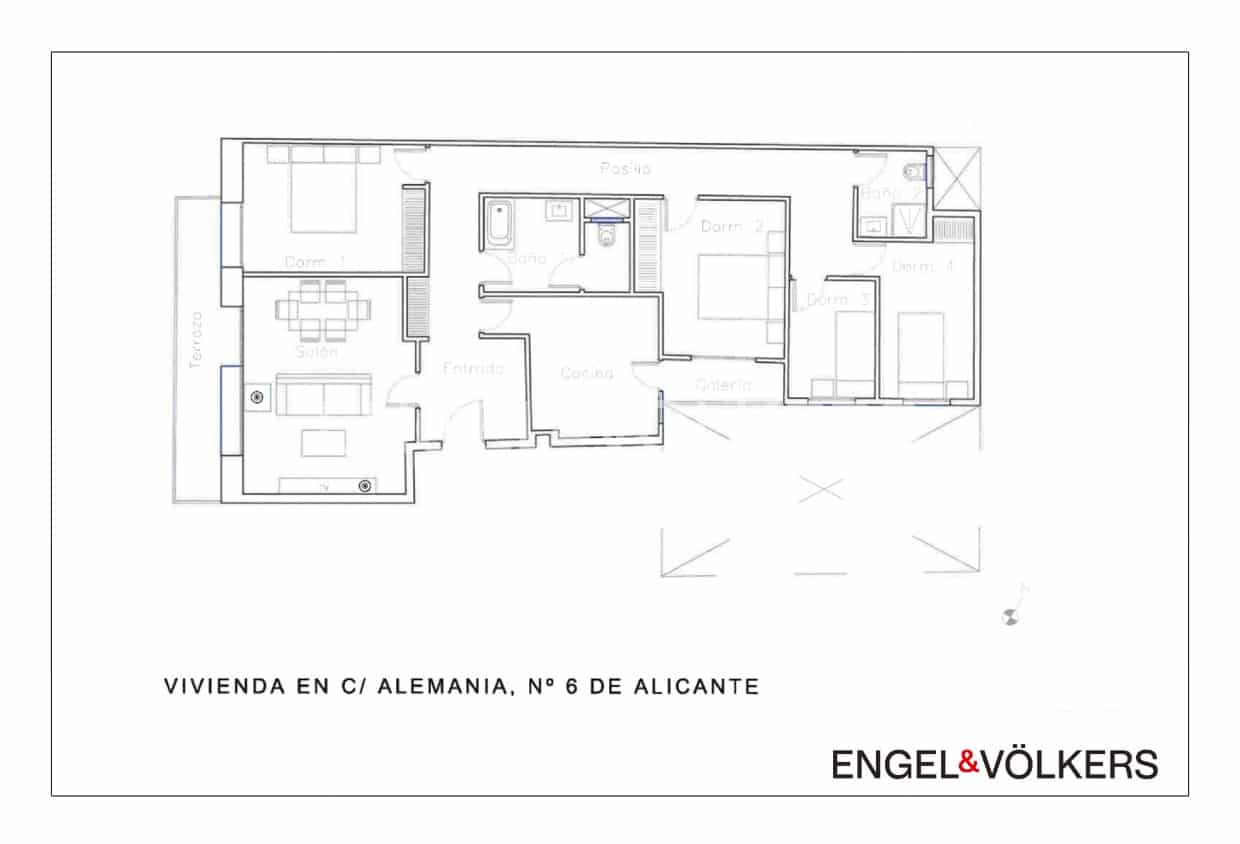 4 chambre Appartement à vendre à Alicante ville - 322 000 € (Ref: 10043458)