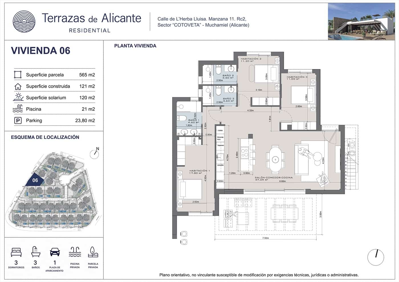 3 camera da letto Villa in vendita in Muchamiel / Mutxamel con piscina garage - 570.000 € (Rif: 9950198)
