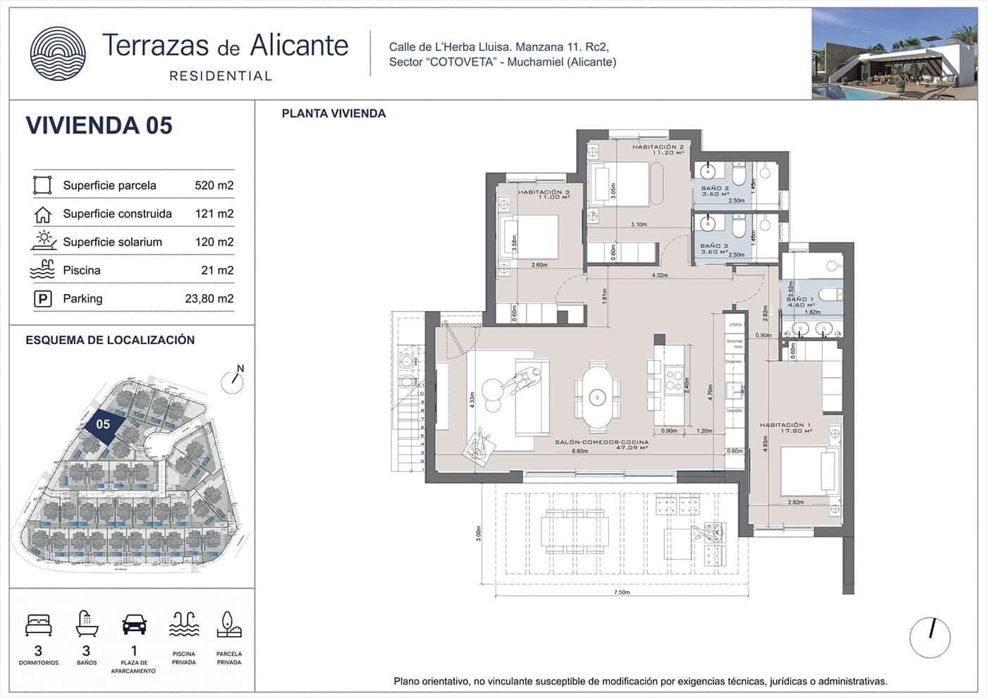 3 camera da letto Villa in vendita in Muchamiel / Mutxamel con piscina garage - 570.000 € (Rif: 9950198)