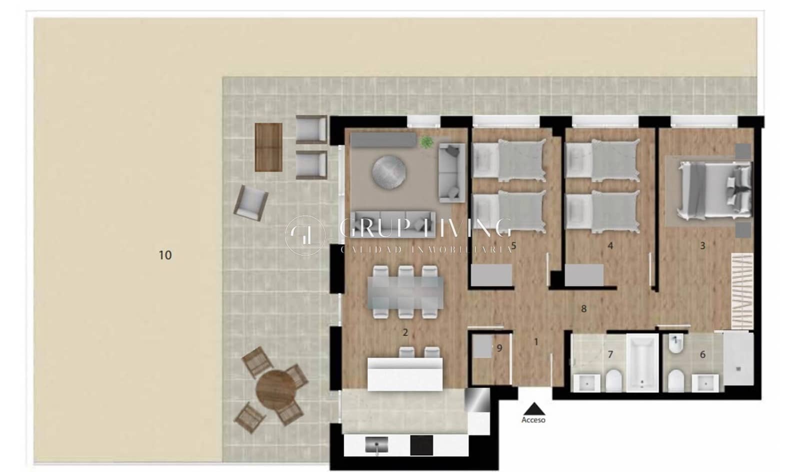 3 makuuhuone Asunto vuokrattavana paikassa Sitges mukana uima-altaan 
autotalli - 2 580 € (Ref: 7546713)