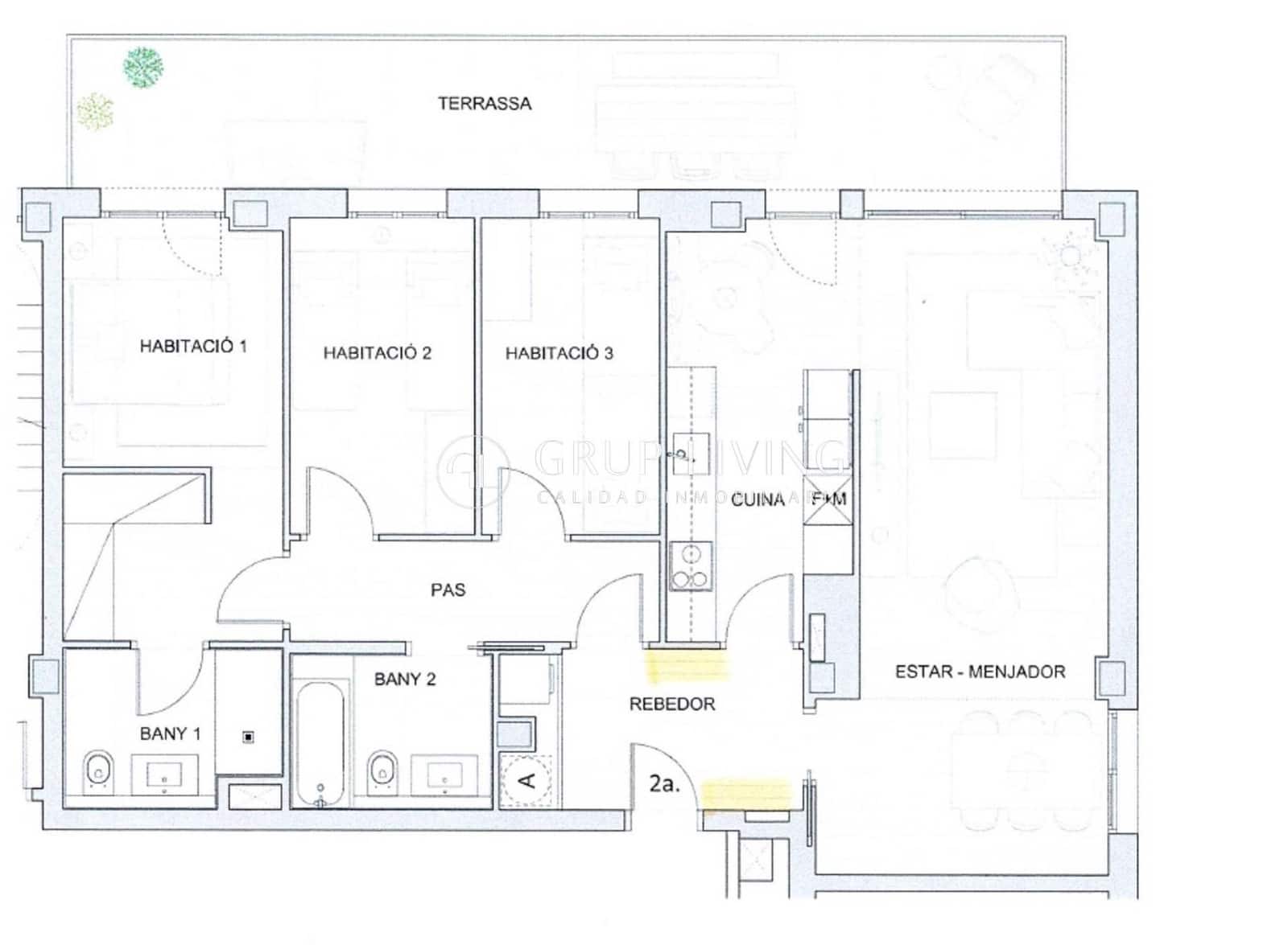 Appartement de 3 chambres à louer à Sitges avec piscine garage - 3 500 € (Ref: 8549300)