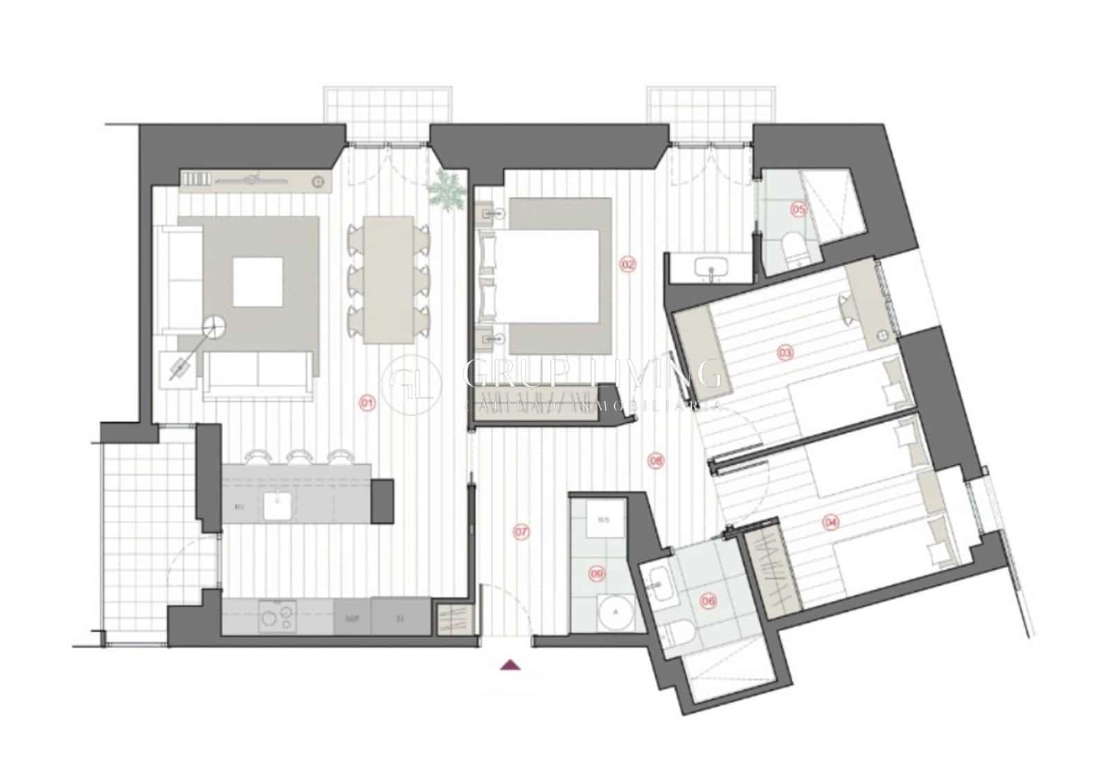 4 bedroom Flat for rent in Vilanova i la Geltru with pool garage - € 2,300 (Ref: 9752140)