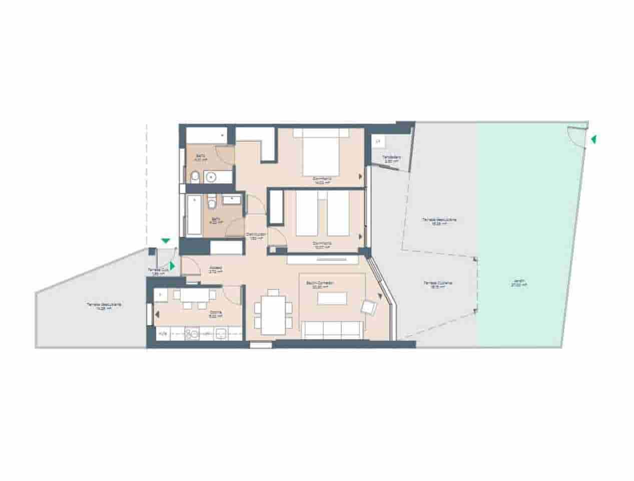 2 soveværelse Lejlighed til salg i Palmanova med swimmingpool - € 736.000 (Ref: 8284073)