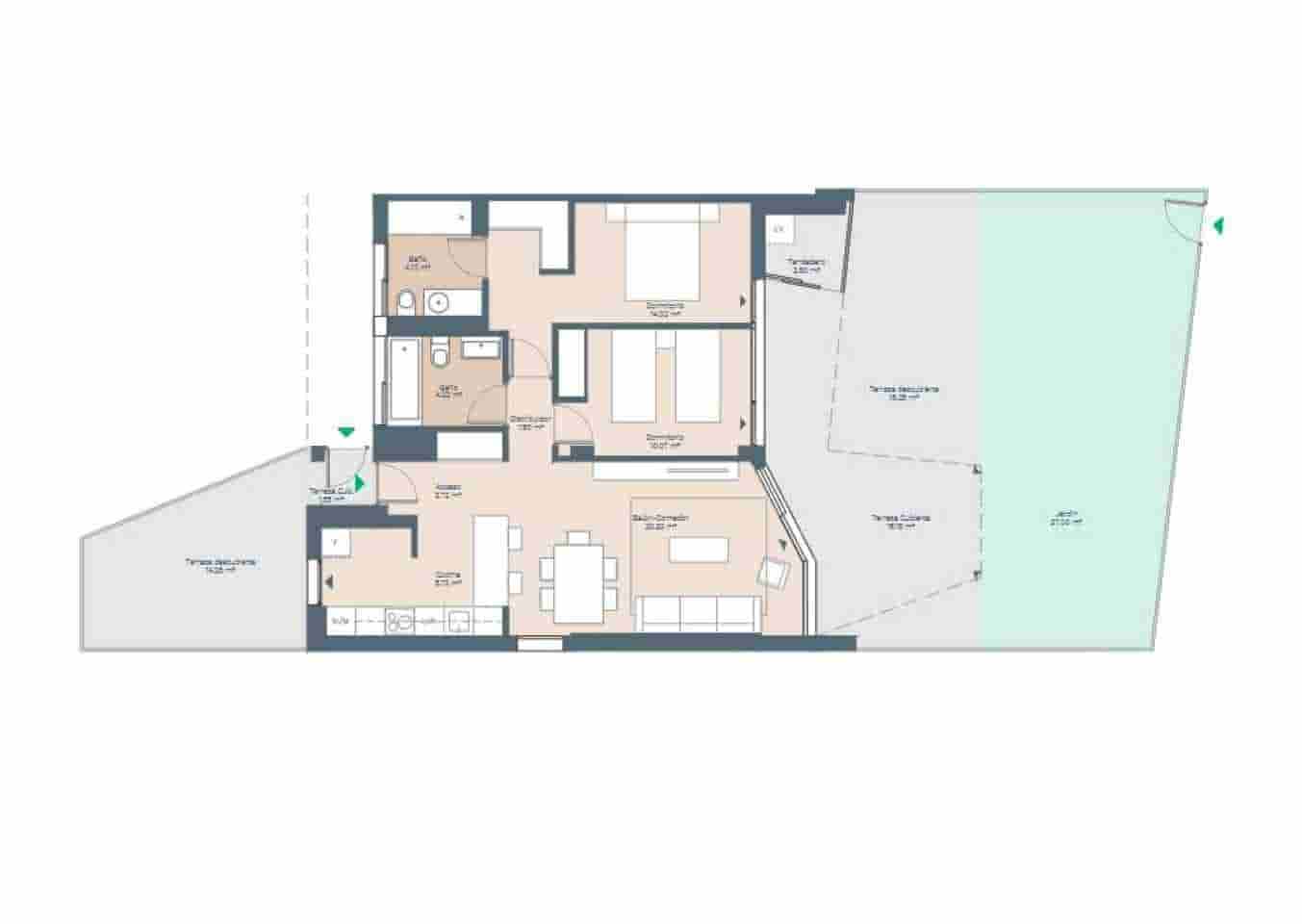 2 soveværelse Lejlighed til salg i Palmanova med swimmingpool - € 736.000 (Ref: 8284073)