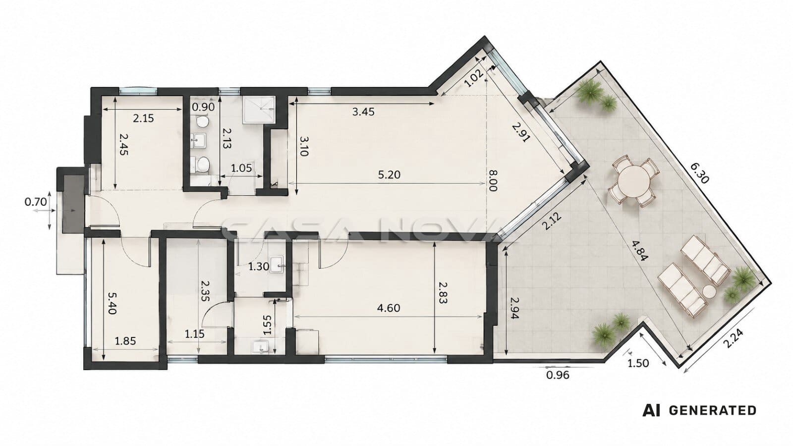 2 soverom Leilighet til salgs i Cala Vinyes / Cala Vinyas / Cala Vinas med svømmebasseng garasje - € 550 000 (Ref: 8384193)