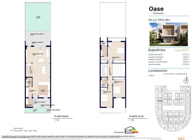3 quarto Moradia em Banda para venda em San Bartolomé de Tirajana com piscina - 942 000 € (Ref: 8758302)