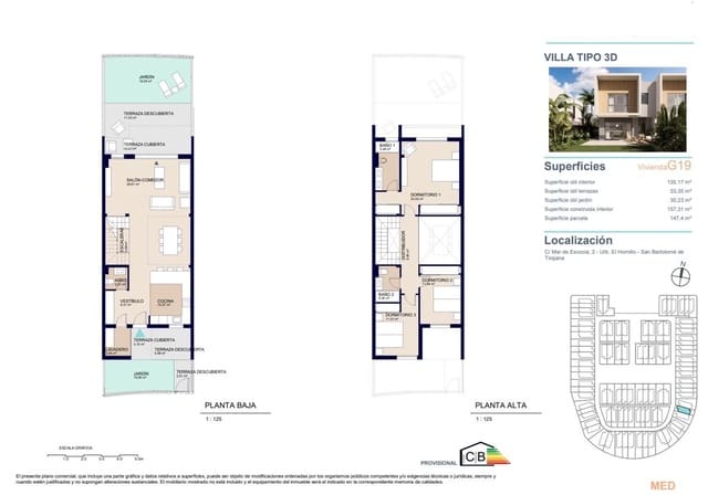 3 quarto Moradia em Banda para venda em San Bartolomé de Tirajana com piscina - 853 000 € (Ref: 8764160)