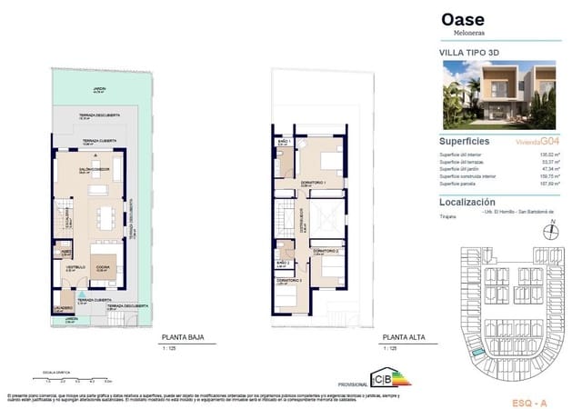 3 quarto Moradia em Banda para venda em San Bartolomé de Tirajana com piscina - 1 081 000 € (Ref: 8764163)