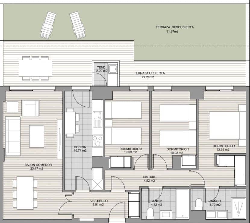 3 sovrum Lägenhet till salu i Malaga stad med pool garage - 625 000 € (Ref: 10154582)