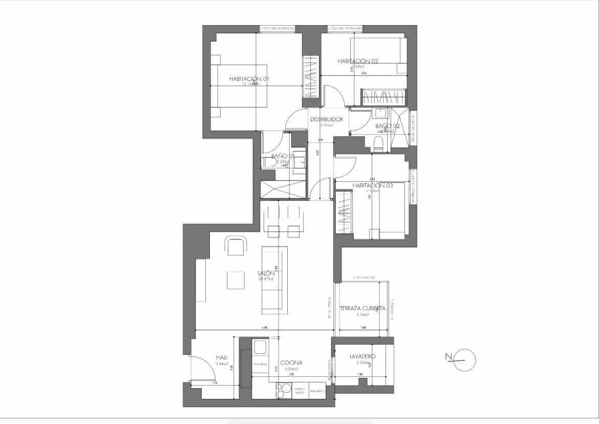 3 Zimmer Wohnung zu verkaufen in Malaga Stadt mit Garage - 449.000 € (Ref: 7570387)