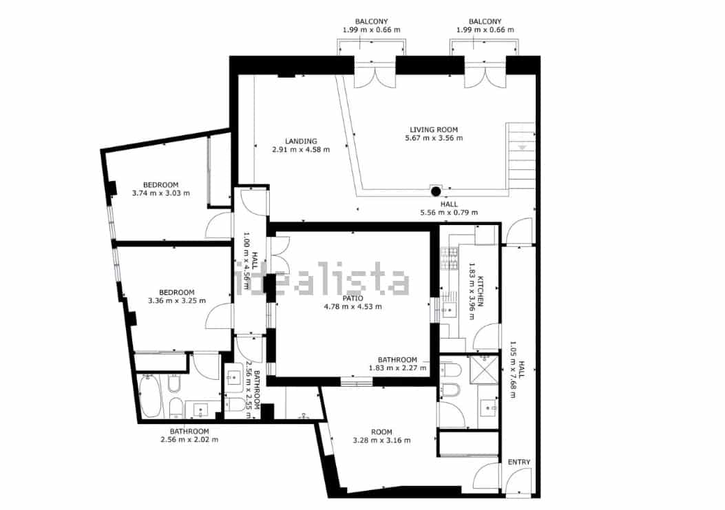 3 slaapkamer Flat te koop in Malaga stad - € 750.000 (Ref: 9097878)