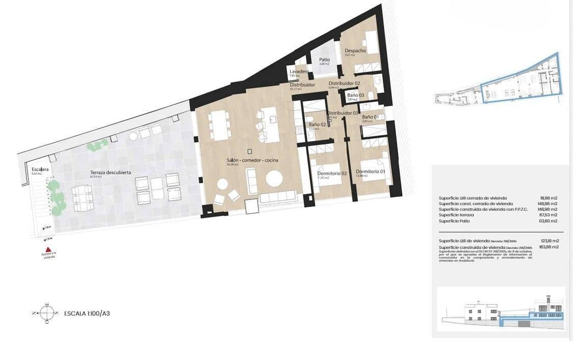 3 soveværelse Lejlighed til salg i Malaga by med garage - € 1.190.000 (Ref: 9151708)