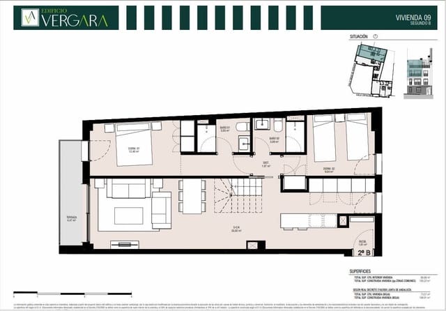 2 slaapkamer Penthouse te koop in La Trinidad, Málaga stad - € 310.000 (Ref: 9275832)