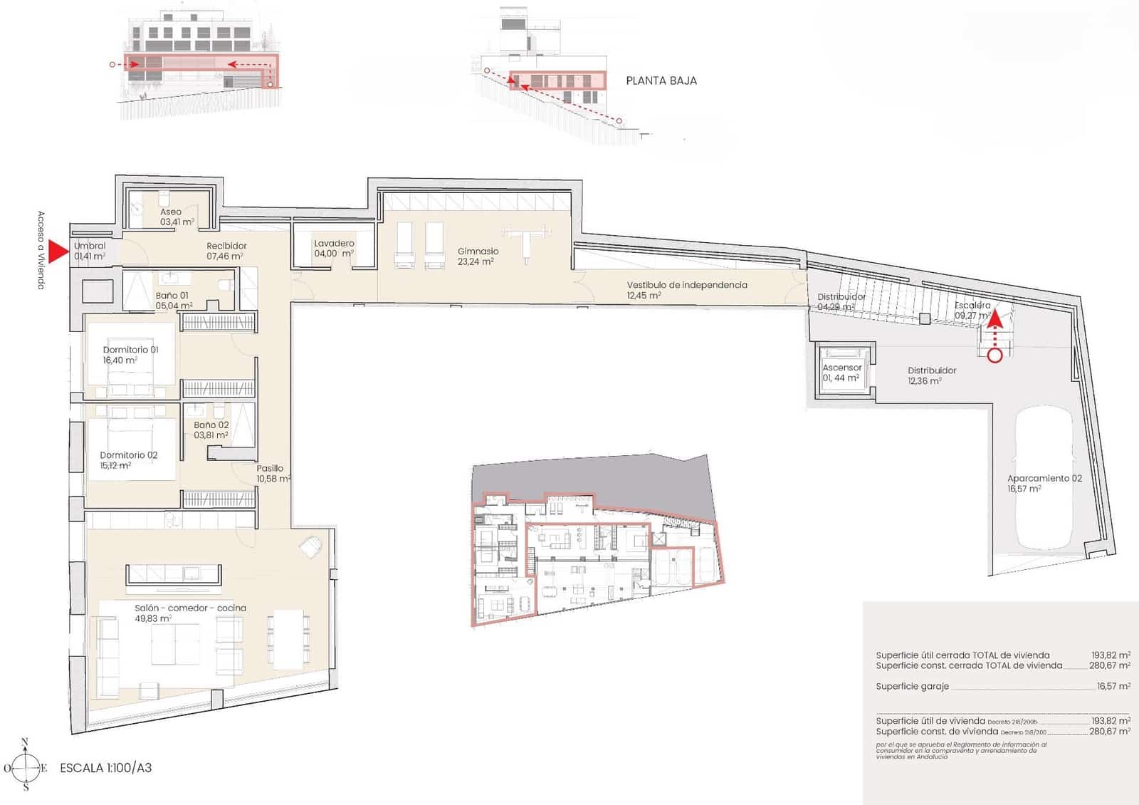 2 bedroom Villa for sale in Malaga city with garage - € 1,200,000 (Ref: 9523945)