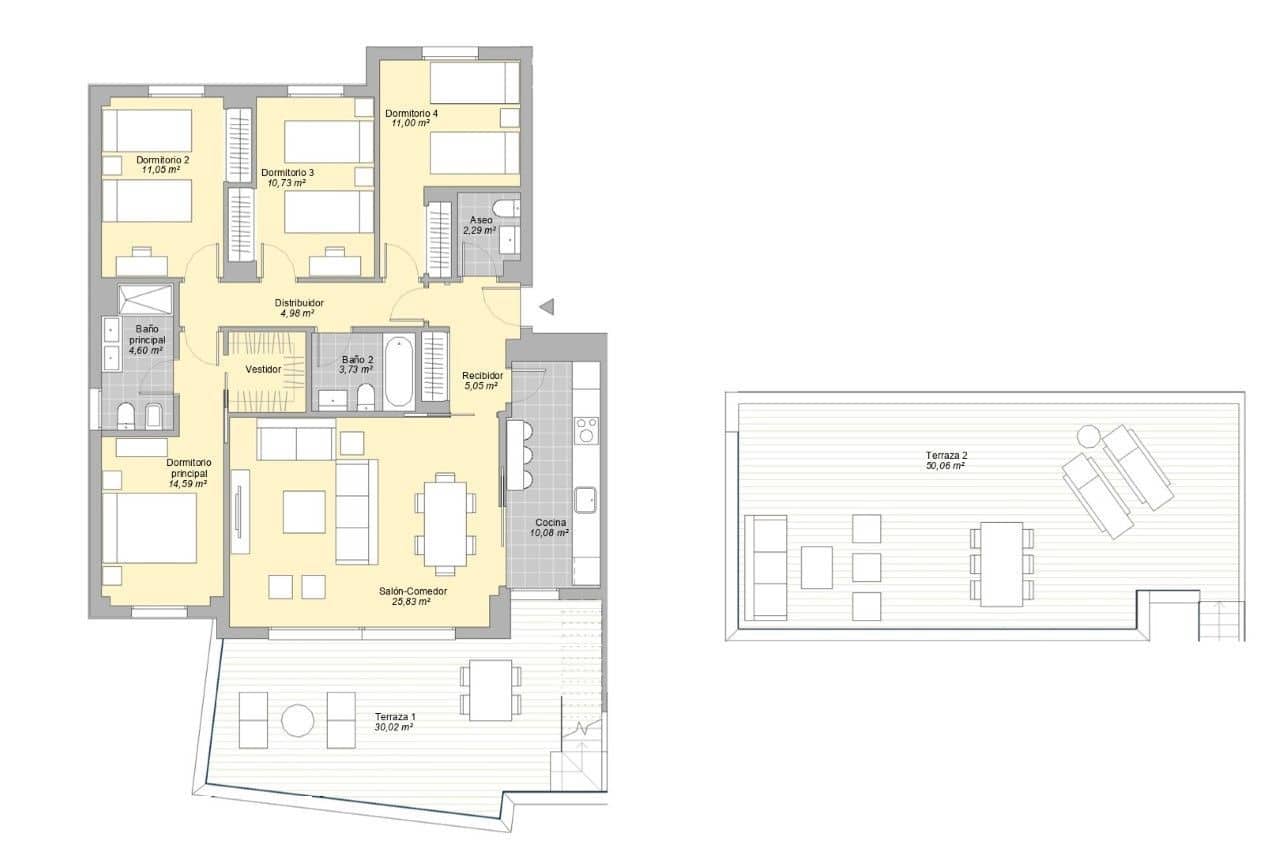 4 soverom Penthouse til salgs i Malaga by med svømmebasseng garasje - € 990 000 (Ref: 9721090)