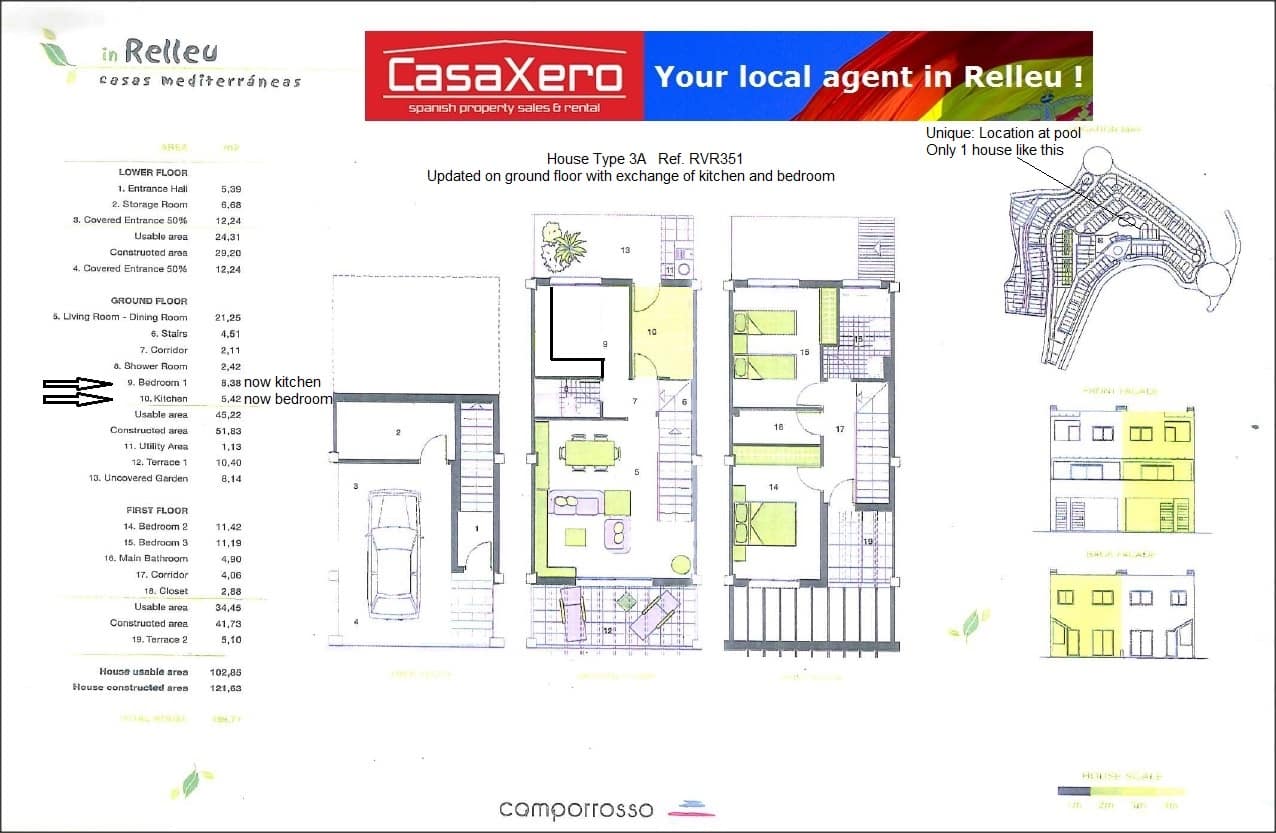 3 soverom Hus til salgs i Relleu med svømmebasseng garasje - € 264 000 (Ref: 10038999)
