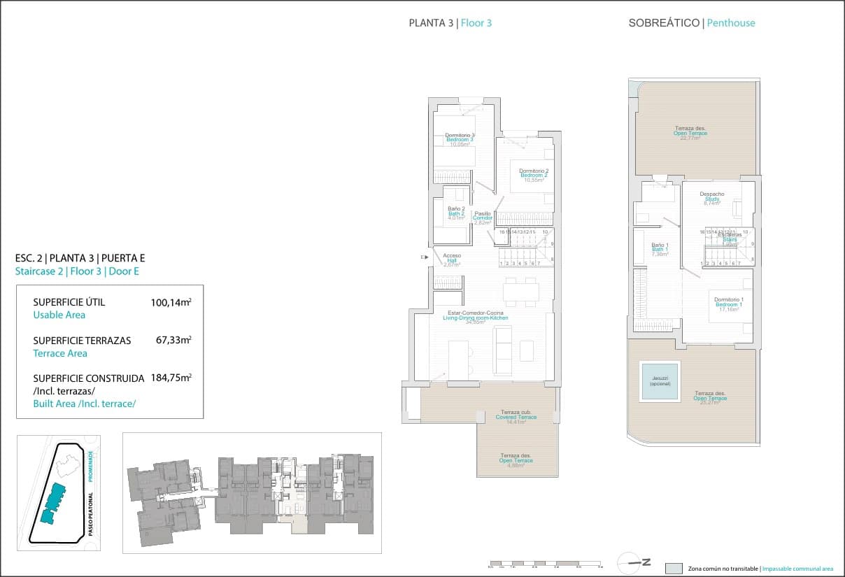 3 soveværelse Penthouse til salg i La Villajoyosa / Vila Joiosa med swimmingpool garage - € 650.000 (Ref: 4986070)