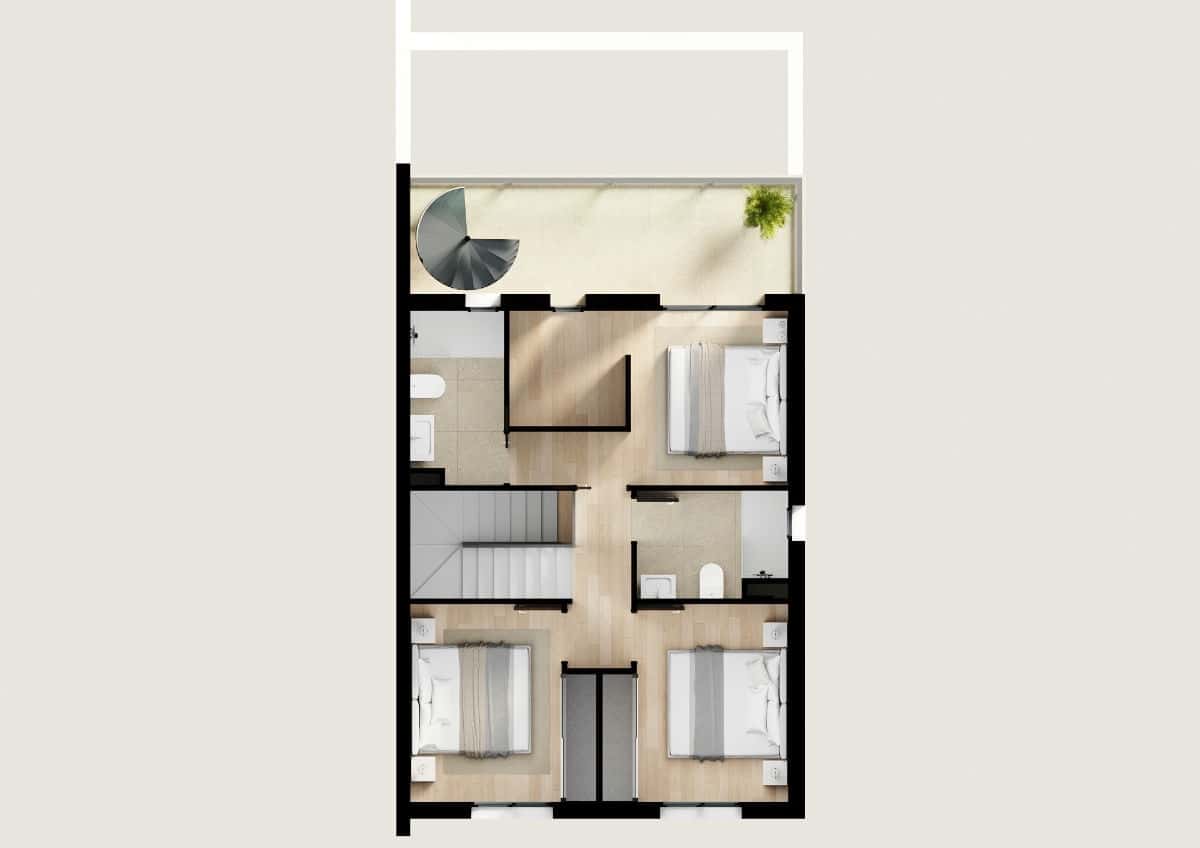 3 soveværelse Semi-Rækkehus til salg i Finestrat med swimmingpool garage - € 435.000 (Ref: 9206156)