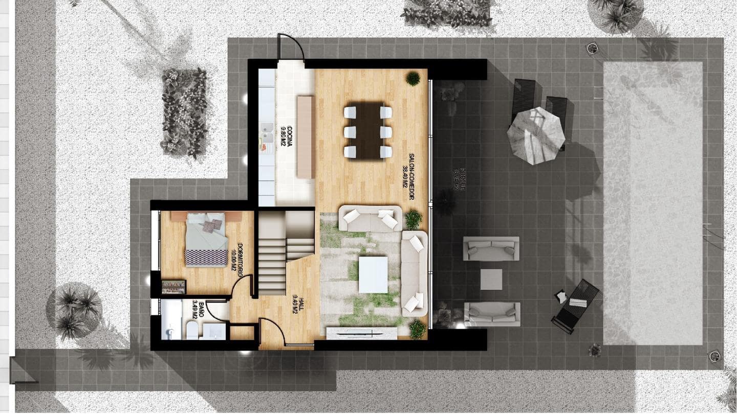 3 sypialnia Willa na sprzedaż w Vera z basenem garażem - 255 000 € (Ref: 7287545)