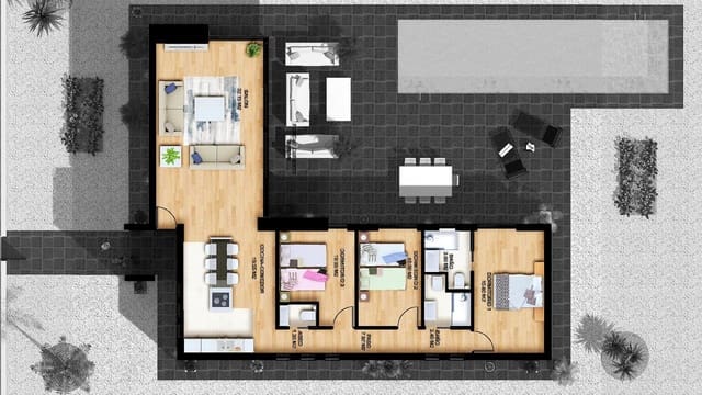 Chalet de 3 habitaciones en Vera Ciudad, Vera en venta con piscina garaje - 255.000 € (Ref: 7287545)