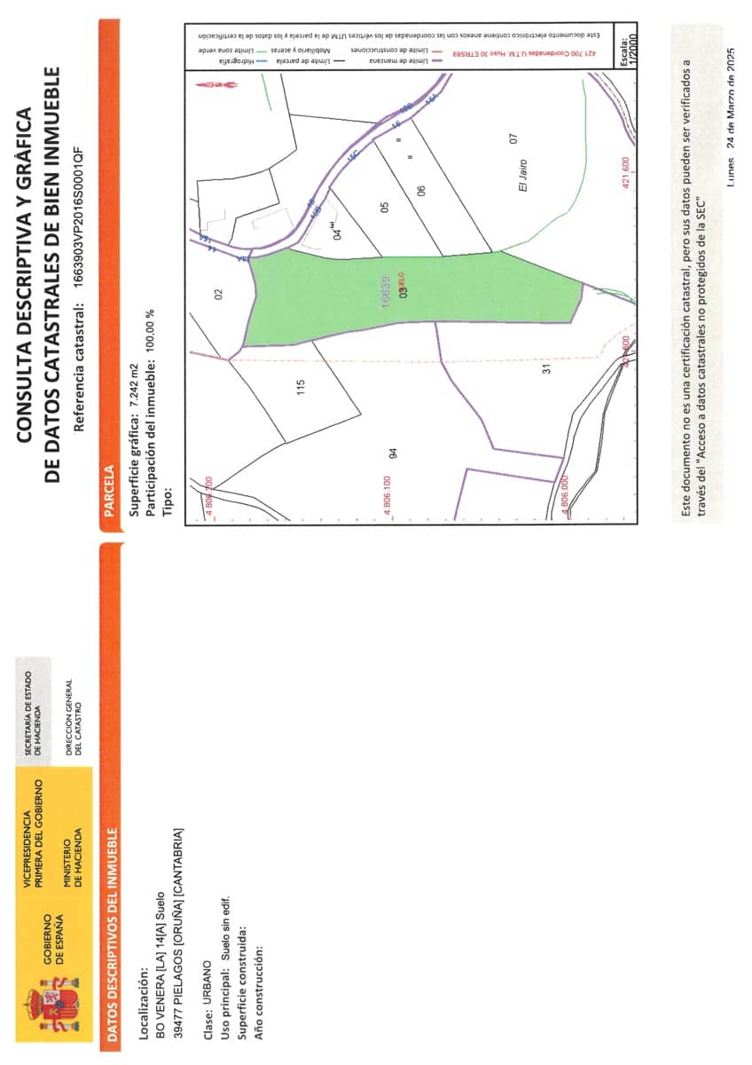 Solar/Parcela en Oruña en venta - 200.000 € (Ref: 9673948)