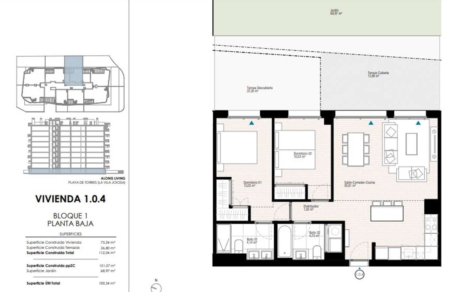 2 makuuhuone Huoneisto myytävänä paikassa La Villajoyosa / Vila Joiosa mukana uima-altaan 
autotalli - 433 000 € (Ref: 8812123)