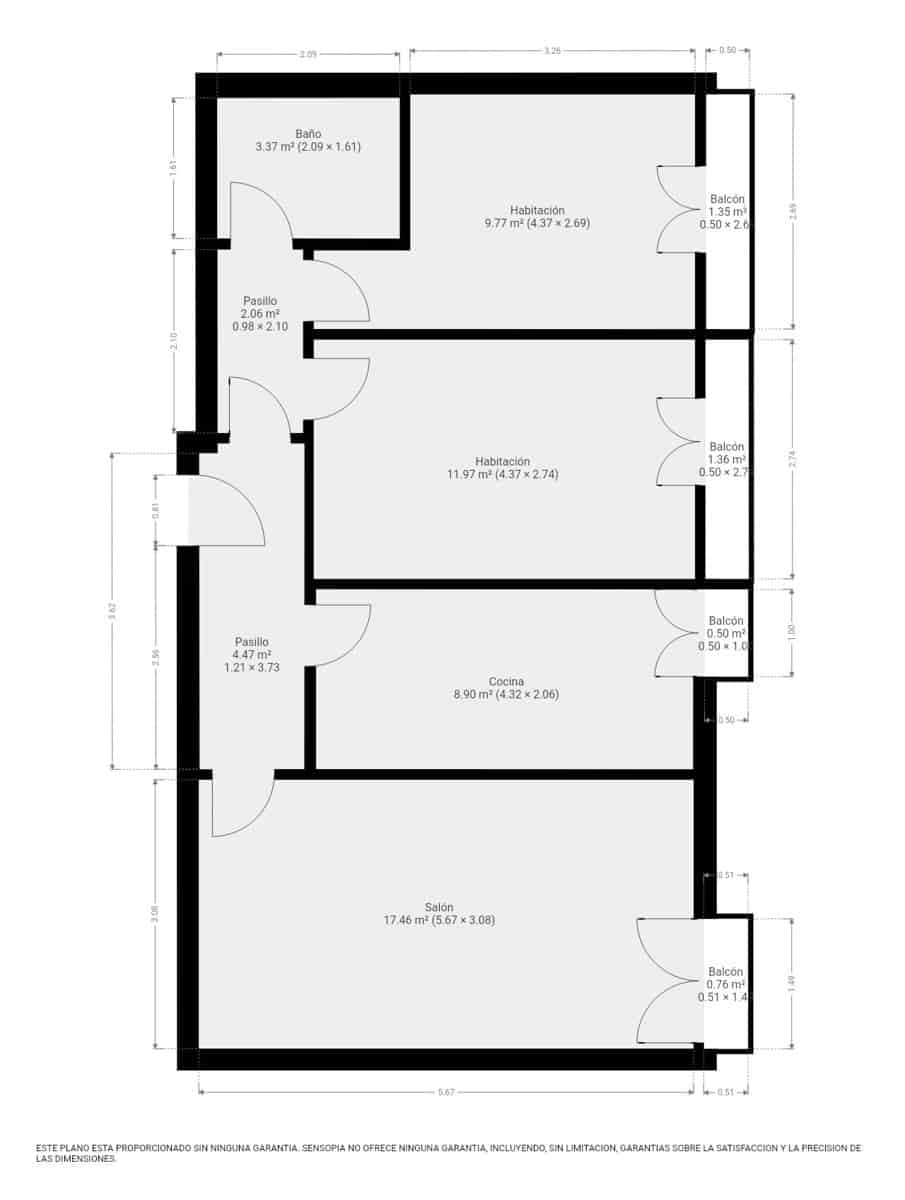 2 sovrum Lägenhet till salu i Malaga stad - 461 000 € (Ref: 8140511)