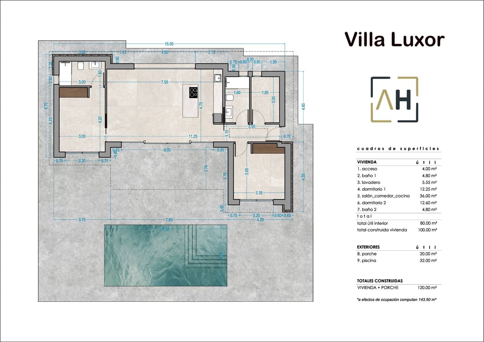 Chalet de 2 habitaciones en Aspe en venta con piscina - 294.000 € (Ref: 9756772)