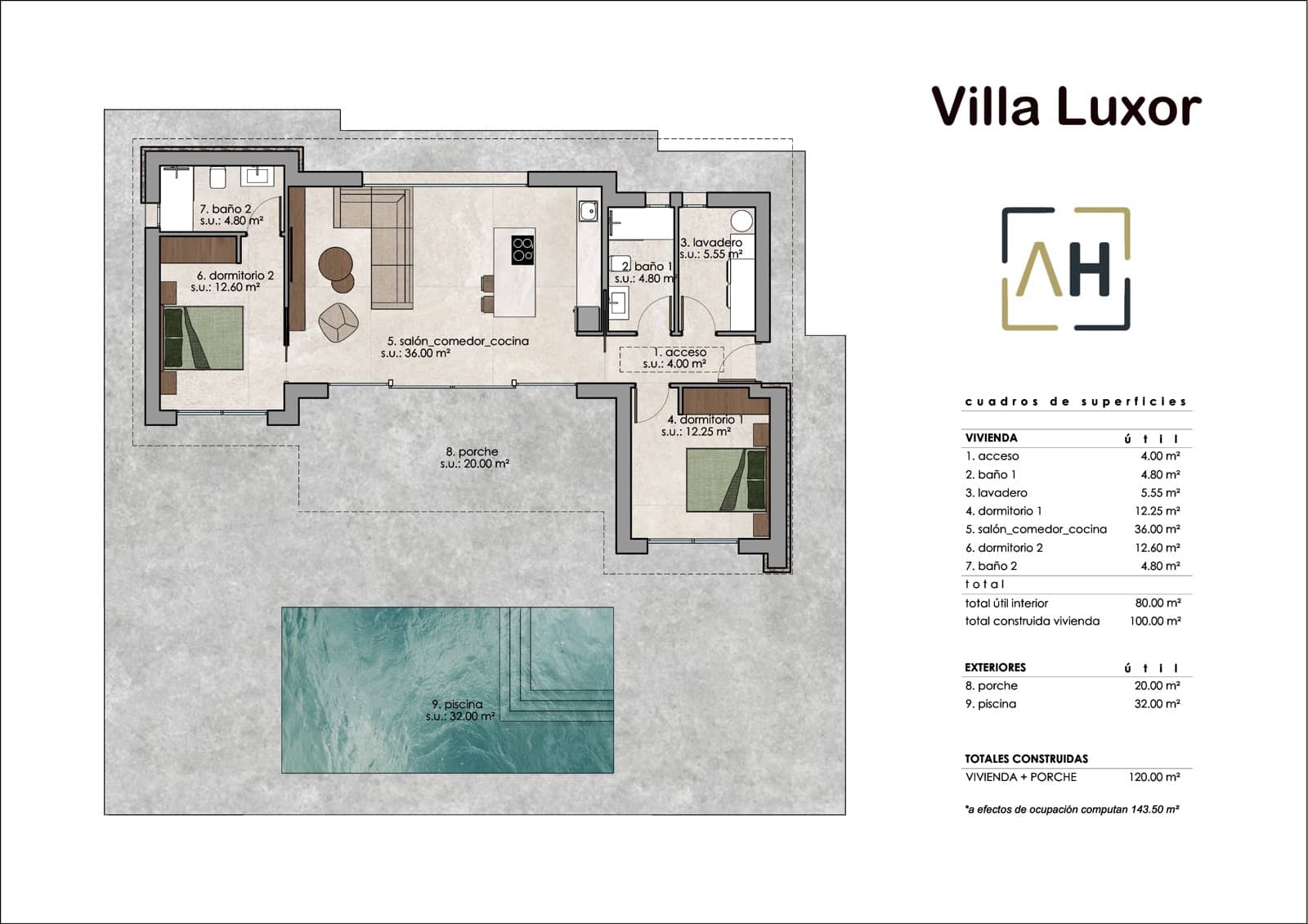 Chalet de 2 habitaciones en Aspe en venta con piscina - 294.000 € (Ref: 9756772)