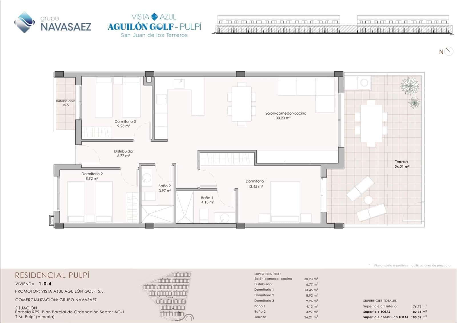 2 camera da letto Appartamento in vendita in Pulpi con piscina garage - 199.900 € (Rif: 10174107)