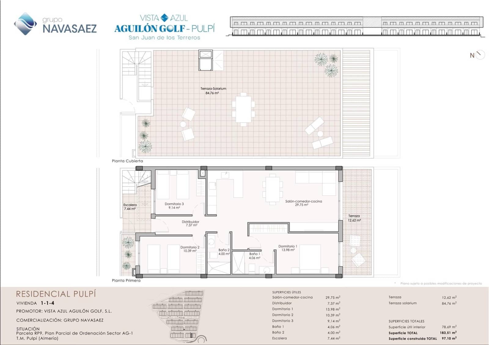 2 camera da letto Appartamento in vendita in Pulpi con piscina garage - 199.900 € (Rif: 10174107)