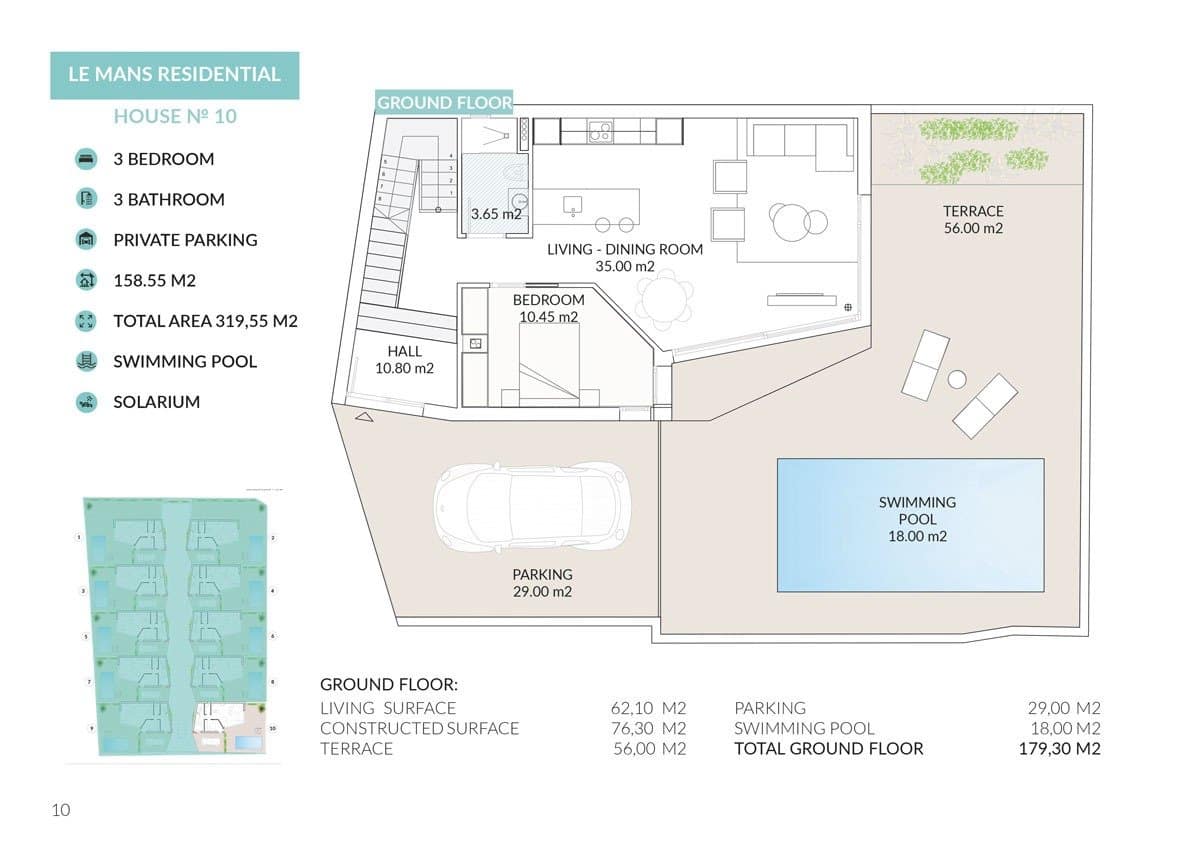 3 bedroom Villa for sale in Los Altos with pool - € 499,000 (Ref: 7184996)