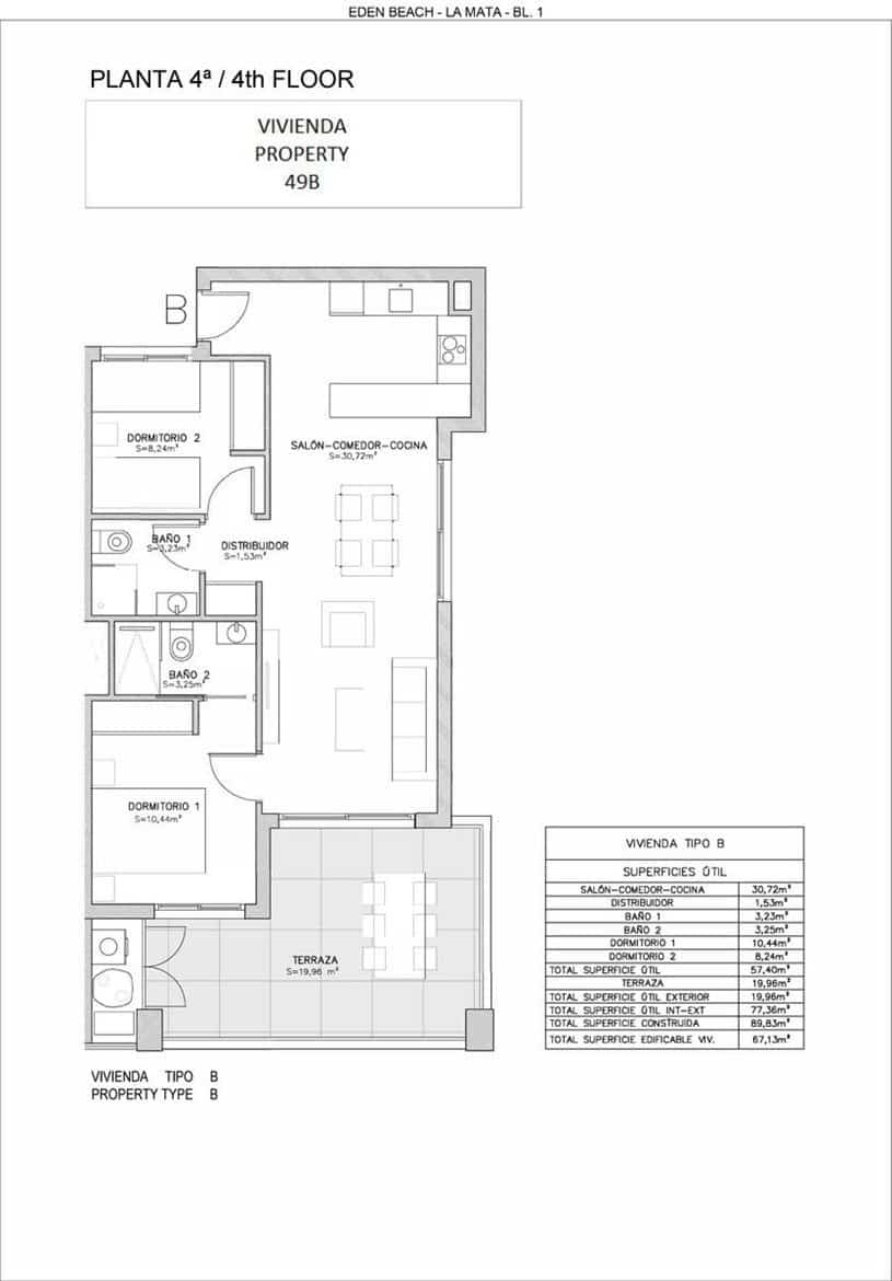 2 soverom Leilighet til salgs i Aguas Nuevas med svømmebasseng garasje - € 260 000 (Ref: 7211689)