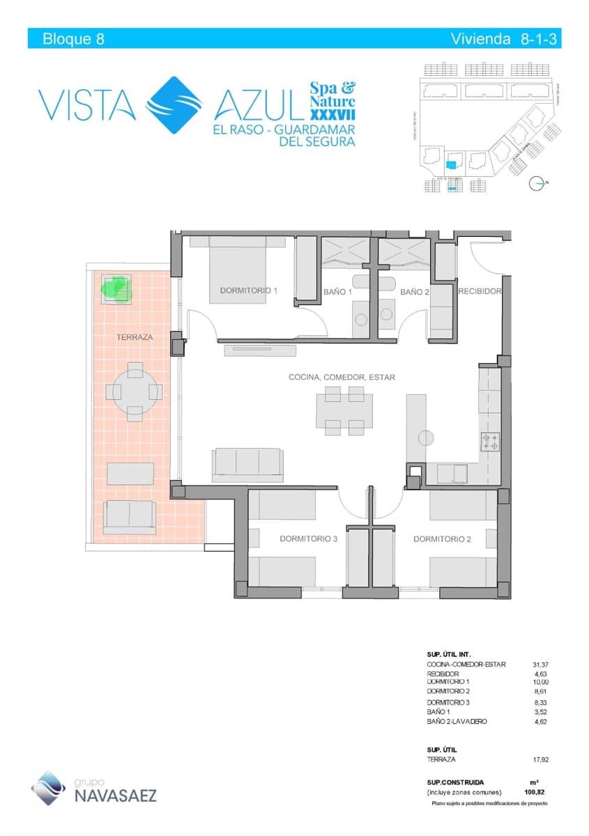 3 soverom Leilighet til salgs i El Raso med svømmebasseng - € 264 900 (Ref: 7382478)