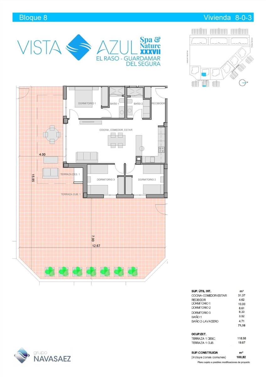 3 soverom Leilighet til salgs i El Raso med svømmebasseng - € 264 900 (Ref: 7382478)