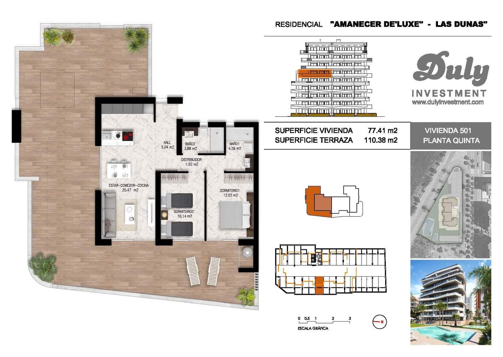 2 bedroom Apartment for sale in Guardamar del Segura with pool garage - € 299,000 (Ref: 8199632)