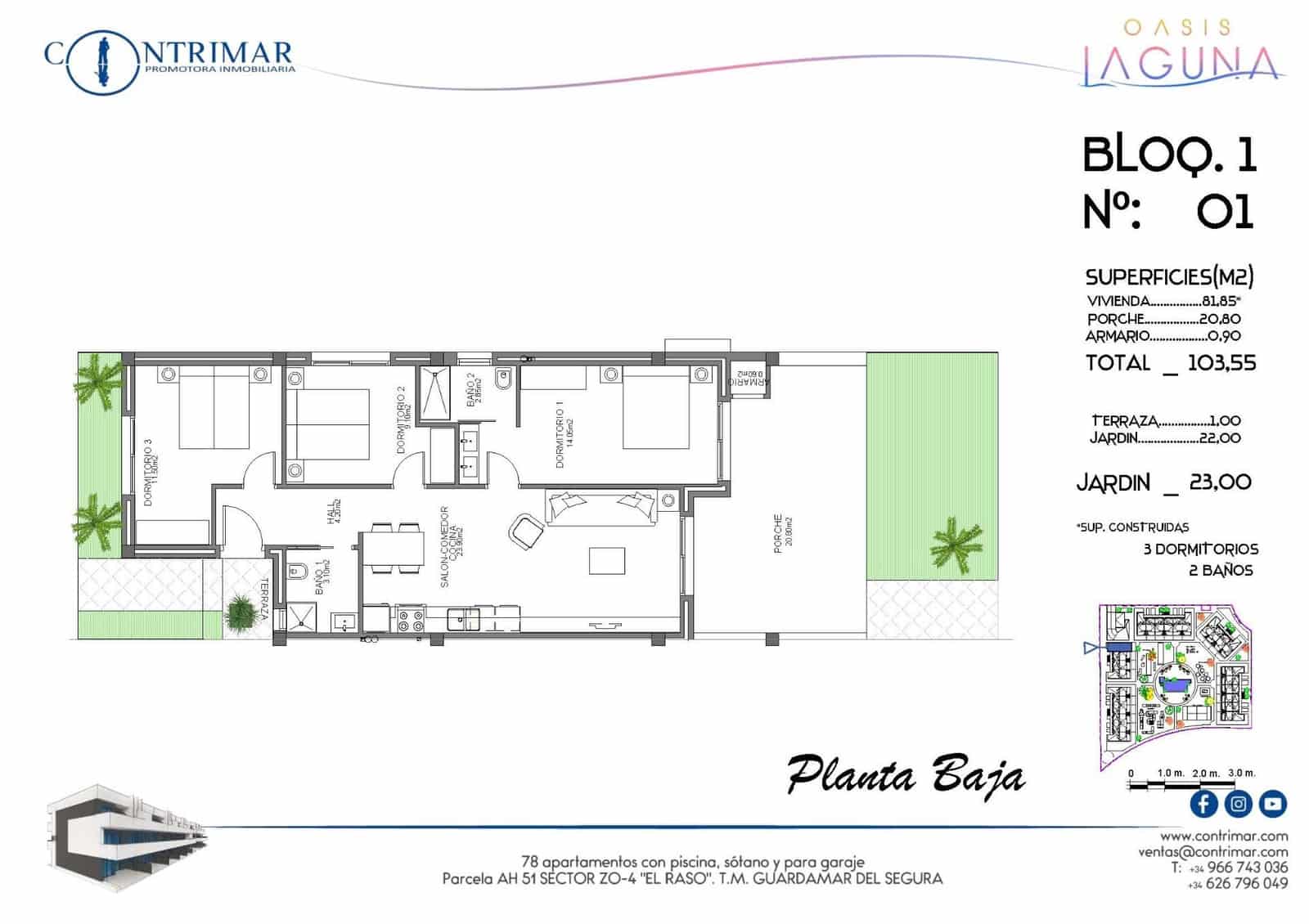 2 camera da letto Appartamento in vendita in El Raso con piscina garage - 225.000 € (Rif: 8373863)