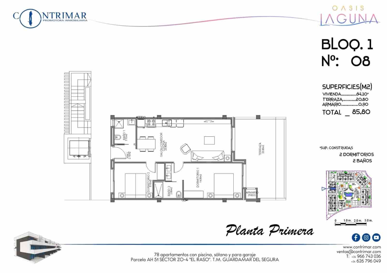 2 camera da letto Appartamento in vendita in El Raso con piscina garage - 225.000 € (Rif: 8373863)
