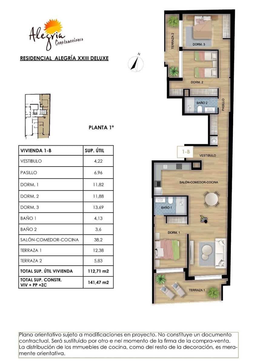 Apartamento de 3 habitaciones en Torrevieja en venta con piscina garaje - 345.000 € (Ref: 8421588)