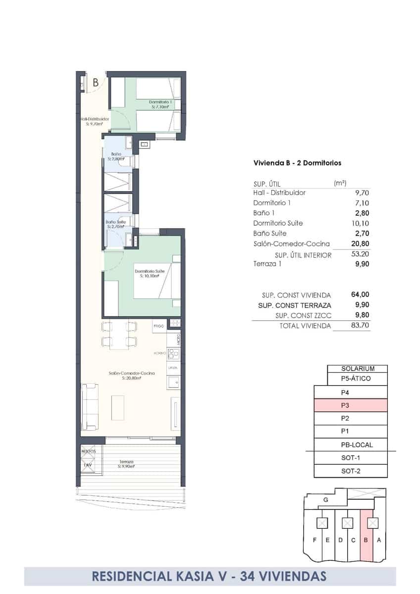 2 bedroom Apartment for sale in Torrevieja with pool garage - € 339,000 (Ref: 8589280)